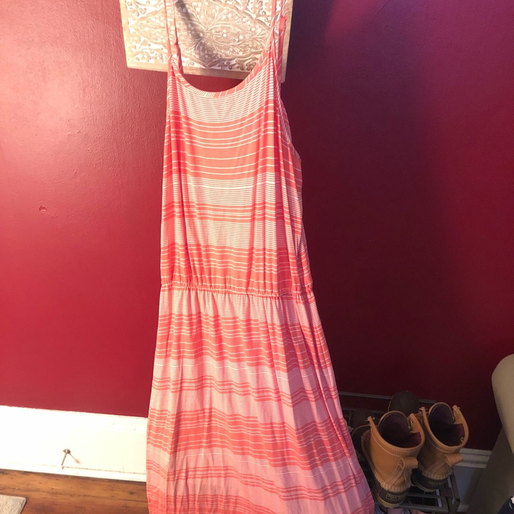 Coral maxi dress